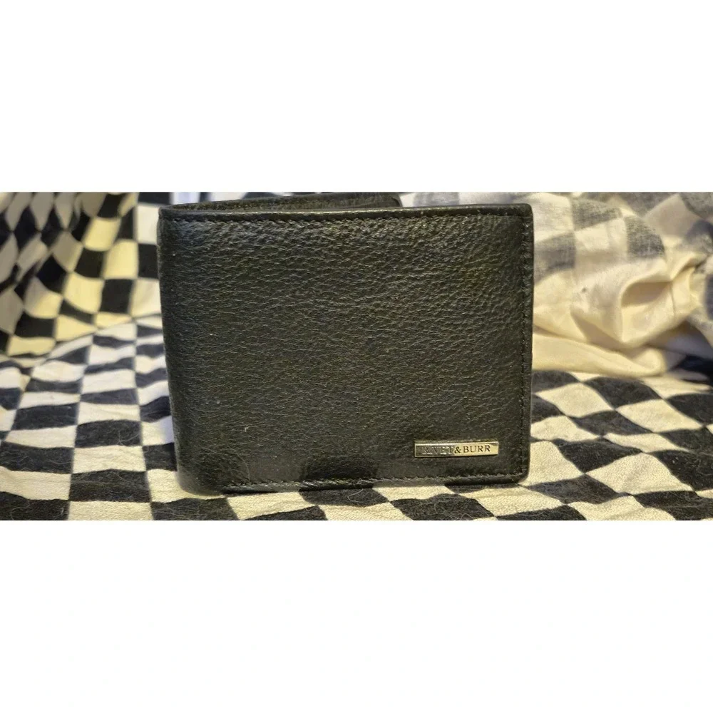 Rivet & Burr RFID Wallet ‎ Genuine Leather Mens Bifold | Black
